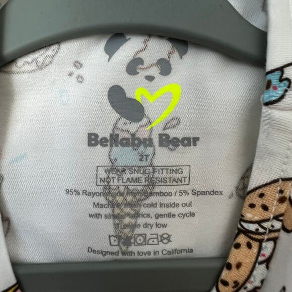 Bellabu Bear Kids Ice Cream Cone Print Sleeveless Bamboo Dress Size 2T - Picture 3 of 3